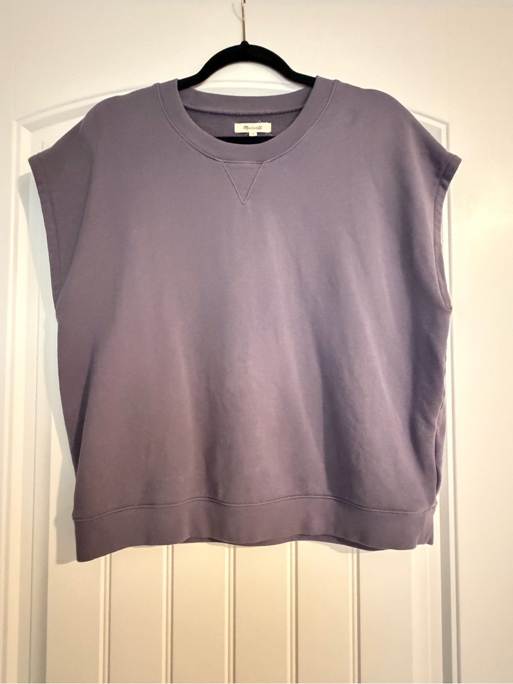Madewell Lavender Crewneck Sleeveless Sweatshirt